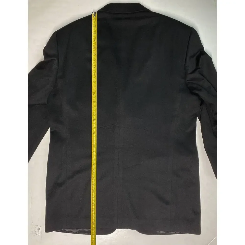 Cashmere Blazer Jack Victor Loro Piana Sport Suit Coat Mens 44 Black Lined EUC